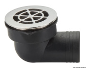 Osculati 90° Cockpit Drain with Check Valve, AISI 316 Stainless Steel Head