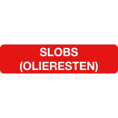 Marine Slops (Oil Residues) Identification Sticker, Dutch, Soft PVC, 170×40 mm