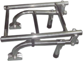 Allpa Stainless Steel Bathing Ladder, 1+2-Steps With Plastic Steps, Unfolded 200x600mm, Tube Ø22mm