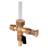 Sight Glass Valve Self-closing With Drain Valve 1/2" Outside Thread