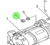 Nanni Diesel 970313104 - Starter Motor Nut for N4 Series Engines