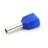 Double Ferrule Wire Connector - Blue, 2 x 2.5 mm², 100 pcs