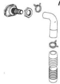 Tecma T-PF.P03B/B - Toilet Water Inlet Nozzle Kit with Bidet Shower Function White