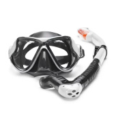 Lalizas 75127 - Adult Mask And Snorkel Set (Silicone) Black/White