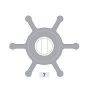 Johnson Pump 09-810B-1 - Impeller Kit for F4B, Vetus and Yanmar Pumps (MC97)