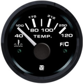 Uflex 22475AK - Ultra Black Exhaust Temperature Gauge 0-800 °C