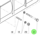 Nanni Diesel 39160243 - Heat Exchanger Mounting Bolt for Marine Engines