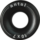Antal R10.07 - Aluminum Low Friction Ring, D1=10mm, D2=25mm, Ø=7mm, T=12mm, SWL 800kg