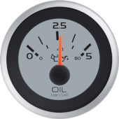 Veethree 70601SSFE - Argent Pro Oil Pressure Meter 5 Bar (Sw)
