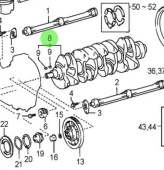 Nanni Diesel 970316138 - Crankshaft Sub-Assembly for T4 Series Engines