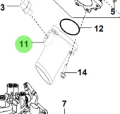Bukh 00500-BS122 - Intake Manifold Adapter for S270J Engines