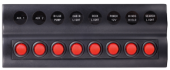 Allpa Plastic Circuit Panel, 12v, 8-Position & LED-Indicators, Automatic Fuses, Dims. 235x90mm, Waterproof, 2x5a, 3x10a, 3x15a Fuses