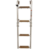 Hollex Foldable Swimming Ladder AISI316 2+2 Steps Teak