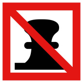 Marine No Mooring Double-Sided Prohibition Sign, Hard Plastic, 650×650 mm, 4 mm