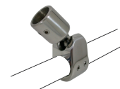 Allpa Stainless Steel Spray Hood Jaw Slide Ball Style Top Cap, For 1" Tube (25,4mm), A=25,6mm, B=97mm, C=25mm