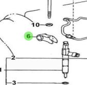 Nanni Diesel 970312696 - Injector Nozzle Holder Clamp for T6 Engines