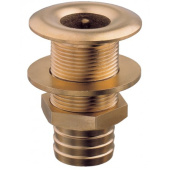 Guidi Thru-Hull Connection with Hose Adaptor, Yellow Brass, BSPP Thread