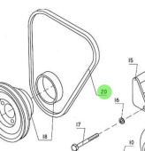 Nanni Diesel 48108082 - Alternator V-Belt for 4.330TDI and 4.340TDI Engines