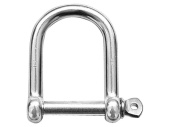 Talamex SS AISI 316 Stainless Steel Forged D-Shackle Wide Pin 6 mm