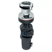 Harken 80.2STEC24V - Electric Self-Tailing Radial Chrome Winch 2 Speed, 24V, Vertical 80.2STE Chrome/Black