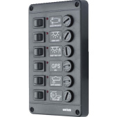 Vetus P6F24 - Switch Panel Type P 6 with 6 Fuses 24V