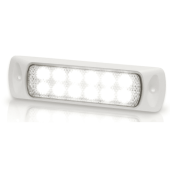 Hella Sea Hawk LED 9-32V Recessed - Spreadlight, White Light, White Housing