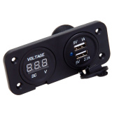 Bukh PRO L0603603 - DOUBLE USB SOCKET+VOLTMETER