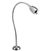 Allpa Flexible LED Chart Light, Chromed Brass, 8-30v/1,2w, LED 1x 1w, Warm White, With Switch