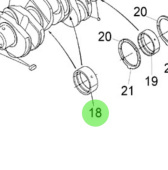 Nanni Diesel 970302908 - Crankshaft Metal Set 2 Undersize 0.2