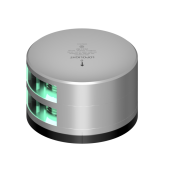 Lopolight 301-008ST-FB - Navigation Light 2NM 112,5° Green, Double Starboard, Silver w/FB Base