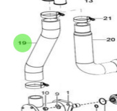 Nanni Diesel 48328125 - Sea Water Hose 1 for Seawater Pump Assembly