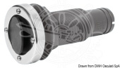 Osculati Long Nylon/Fiberglass Skin Fitting with Stainless Steel Head, Hose Connector and Check Valve – 38-53 mm Hose Tail