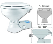 Jabsco 37045 Quite Flush Electric Marine Toilet