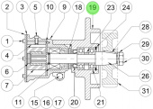 Jabsco 10959-0001 - Bearing Housing