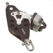 Barton N15731 – Fiddle Block Size 5 Ball Bearing with Swivel, Becket & Cam, 38/64mm Sheaves, Max Rope 12mm, SWL 750kg