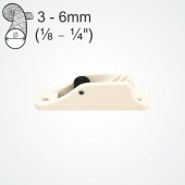 Clamcleat CL203/S1 Junior Cleats with Top Roller Fairlead for 3–6 mm Rope