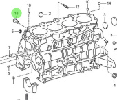 Nanni Diesel 970316107 - Straight Plug for Crankcase and Cylinder Block