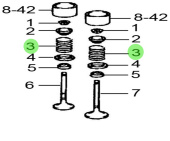 Nanni Diesel 970314118 - Inner Valve Compression Spring for T4 Series Engines