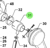 Bukh 008E8708 - Intermediate Pipe for DV48 Air Inlet and Turbocharger