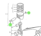 Nanni Diesel 970141504 - Piston Pin Circlip for 2.40HE Engines