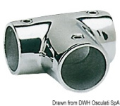 Osculati Straight T-Joint for Pulpit Rail Ø22/25/30 mm, 90°