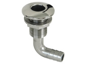 Talamex Stainless Steel Right-Angled Through Hull For Hose 16mm