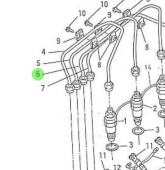 Nanni Diesel 970512112 - Fuel Line for 4.110HE Engines