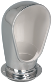 Allpa Stainless Steel Cowl Ventilator, Oval Shaped, Including Deck Ring (4") & Lock Cover