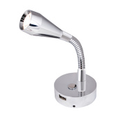 Båtsystem SX1CUSB - Leia Reading Light SX1 Chrome with USB