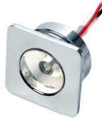 Osculati 12V IP65 Square White LED Courtesy Light 30x30 mm Chrome-Plated Brass - 13.185.12