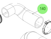 Steyr 2180995-0 - Molded Hose Spare Part for Steyr Engine Cooling and Hose Routing