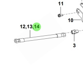 Bukh 00320-2R135 - TM Oil Outlet Hose for R210J Oil Cooler
