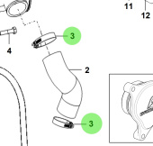 Bukh 90E09-05754 - Ear Clamp for Sea Water Hose on S270J Engines