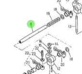 Nanni Diesel 970141008 - Rocker Arm Shaft for 2.40 HE Valve Train